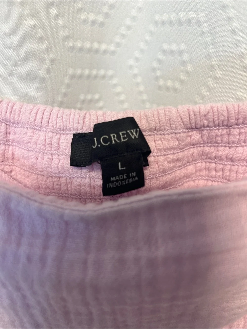J.Crew Squareneck soft gauze Pink Puff Sleeve Dress